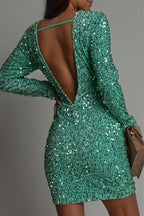 Schickes Winter Party Kleid mit Rückenfreiem Schnitt für Frauen - R&B