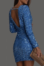 Schickes Winter Party Kleid mit Rückenfreiem Schnitt für Frauen - R&B