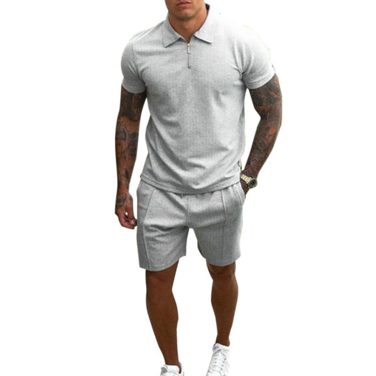 Herren Poloshirt und Shorts Set R&B