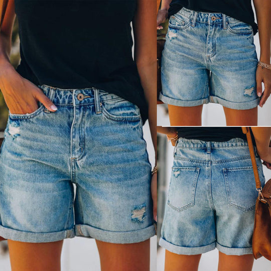 Damen Jeans-Shorts mit moderner und lässiger Passform R&B