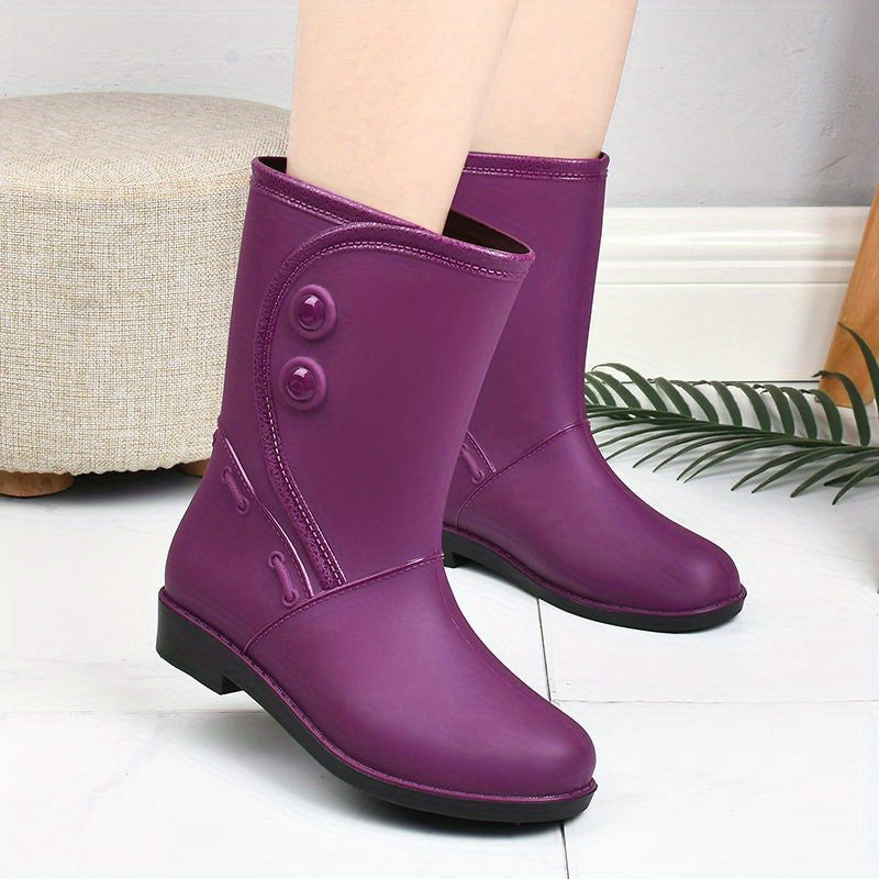 R&B | Damen wasserdichte und bequeme Gummistiefel mit rutschfester Sohle
