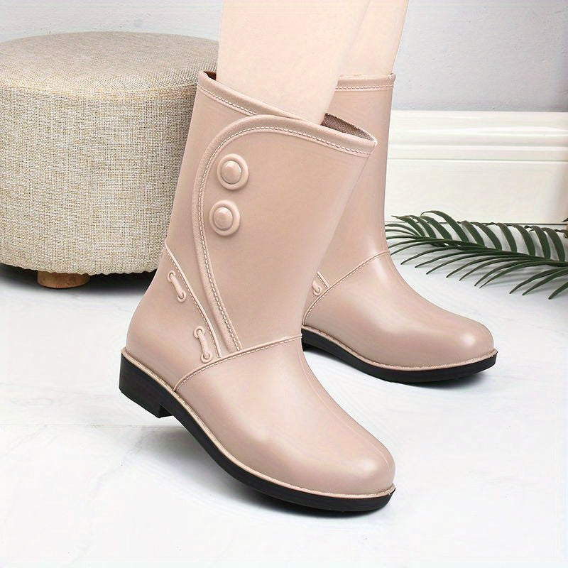 R&B | Damen wasserdichte und bequeme Gummistiefel mit rutschfester Sohle