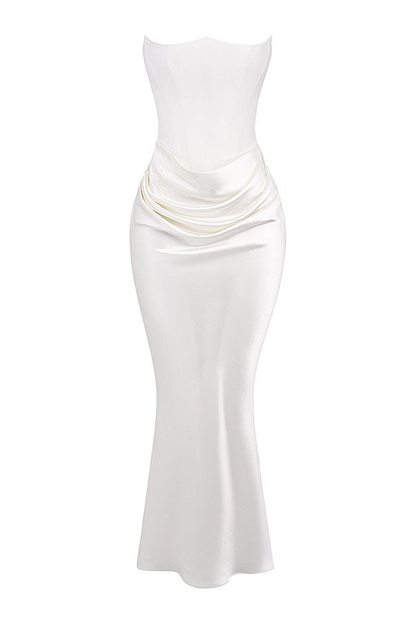 R&B | Trägerloses Korsett Maxi Kleid