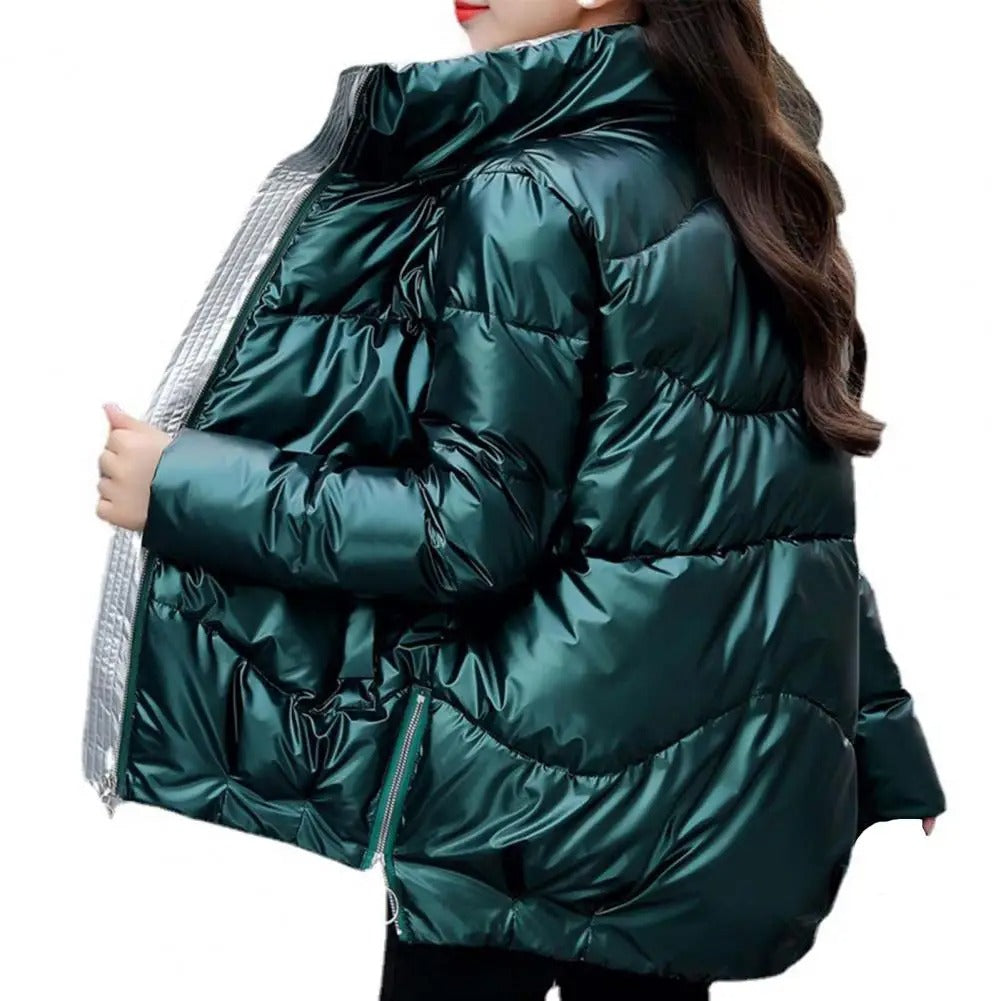 R&B | Pufferjacke - Gequiltet und Leicht - Hoher Kragen - Glänzende Oberfläche - Warm und Bequem