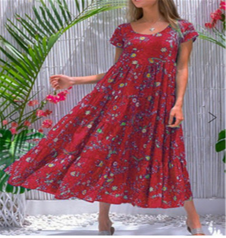 Damen Strandkleid aus leichtem, atmungsaktivem Baumwollmaterial von R&B