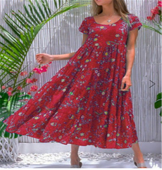 Damen Strandkleid aus leichtem, atmungsaktivem Baumwollmaterial von R&B