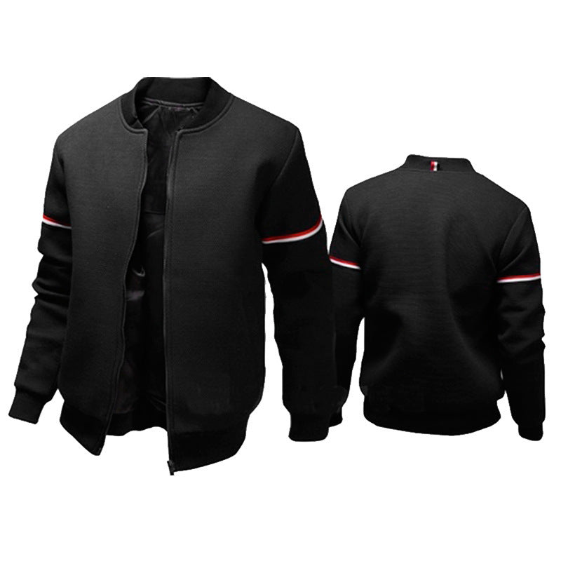 Herren Sportliche Kapuzenjacke mit kontrastierenden Streifen Heidi-Mode