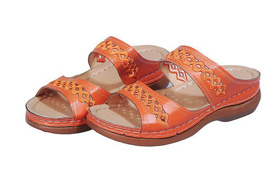 Damen bequeme Pantolette mit raffiniertem Schnitt und atmungsaktivem Obermaterial R&B