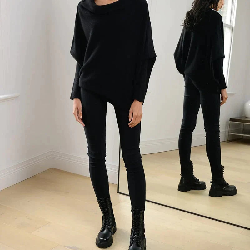 R&B | Asymmetrisch drapierter Pullover