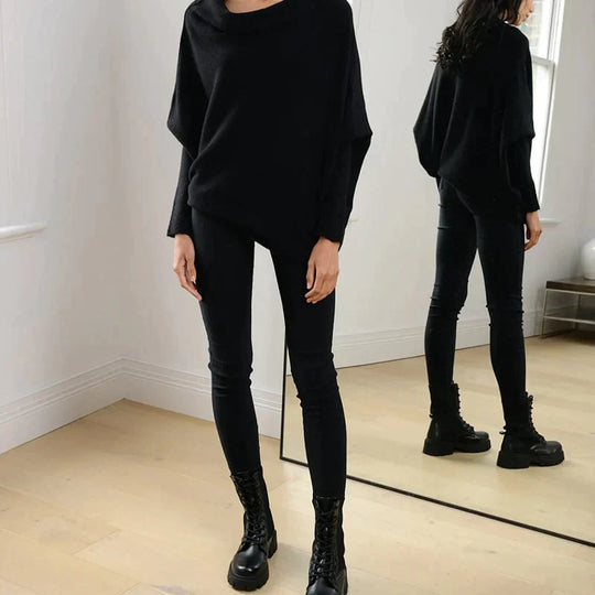 R&B | Asymmetrisch drapierter Pullover