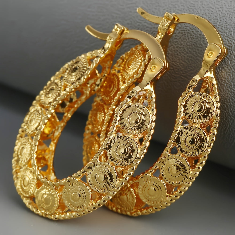 R&B | 14Kt Gold Einzigartige Gold Filigrane Chunky Creolen