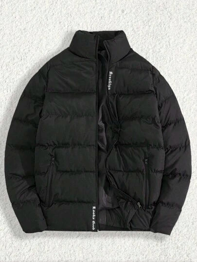 R&B | Gepolsterte Jacke mit Hohem Kragen Reißverschluss Warm und Leichtgewicht