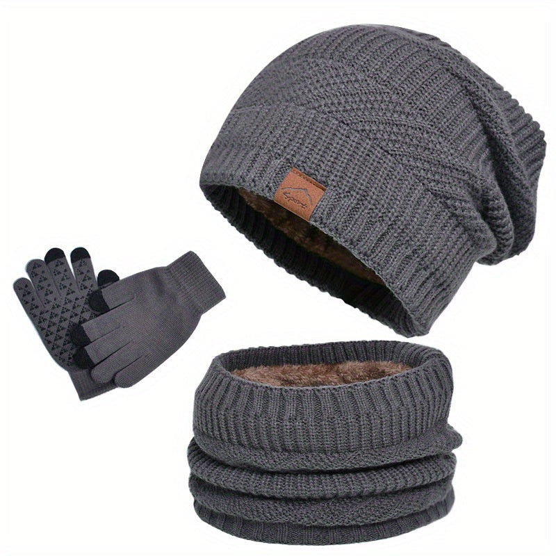 R&B - Freizeit Winter Plüsch 3-teiliges Set für Männer
