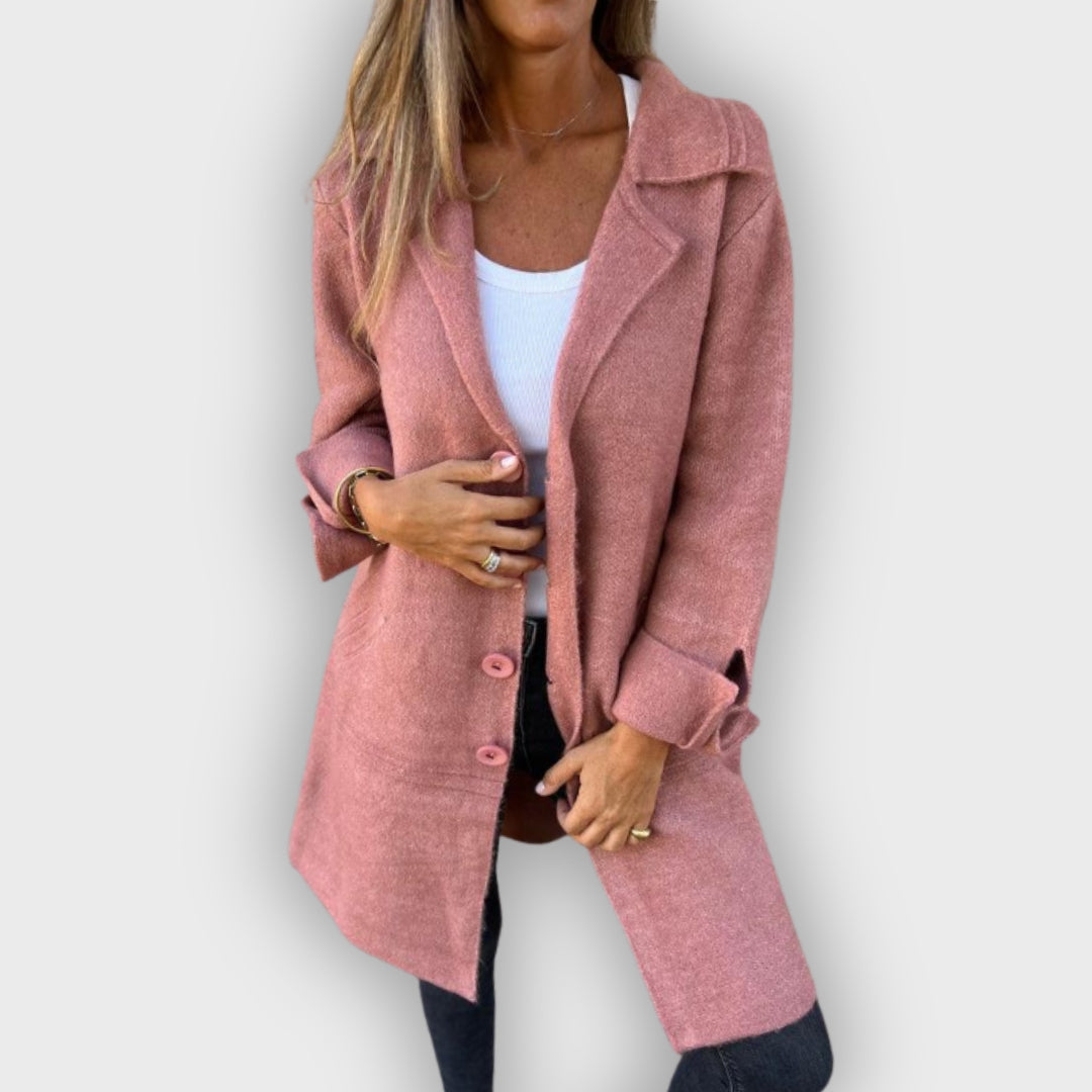 R&B | Lässiger langer Mantel mit Revers