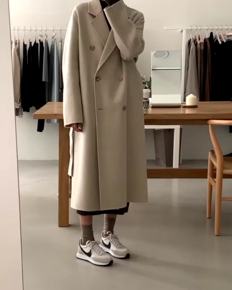 R&B | Lässiger Doppelreihiger Mantel
