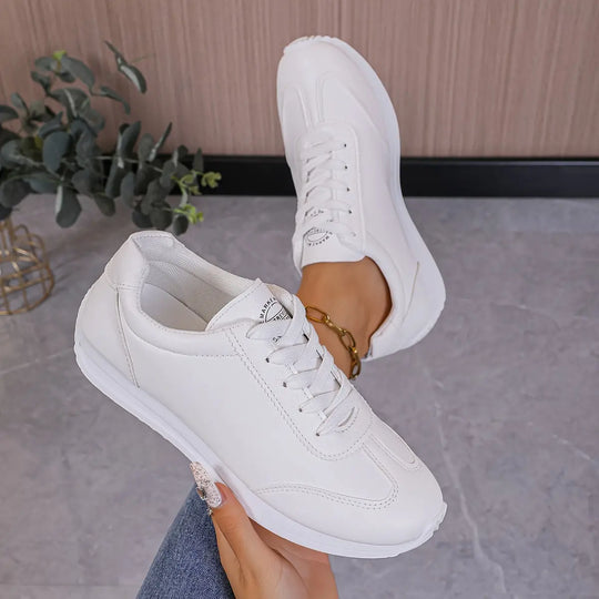 Einfarbige Freizeit-Sportschuhe für Damen mit dicken Sohlen R&B R&B