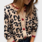R&B | Braun Leopard Strickjacke
