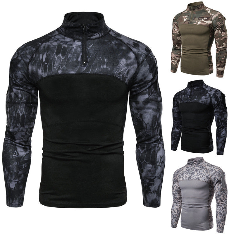 Herren Sportlicher Langarmpullover mit strukturiertem Design und praktischem Reißverschluss