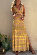 R&B | Stretchkleid mit Ausschnitt und Schlitz