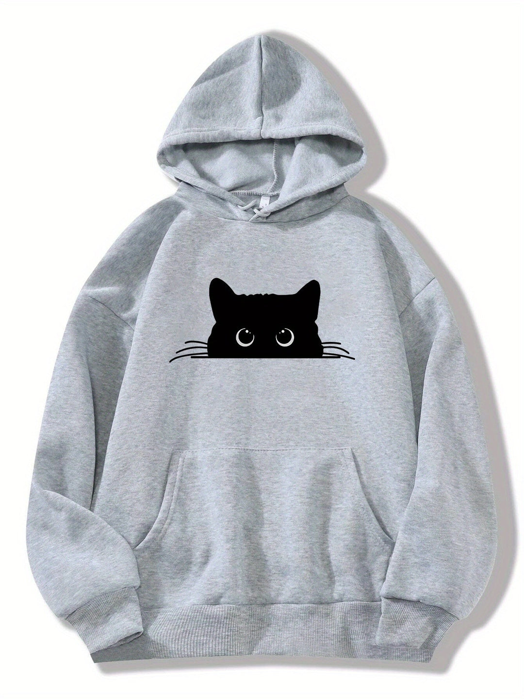 R&B | Sweat Pullover Hoodie mit Katzenprint und Kapuze für Frauen Perfekt für lässige Tage