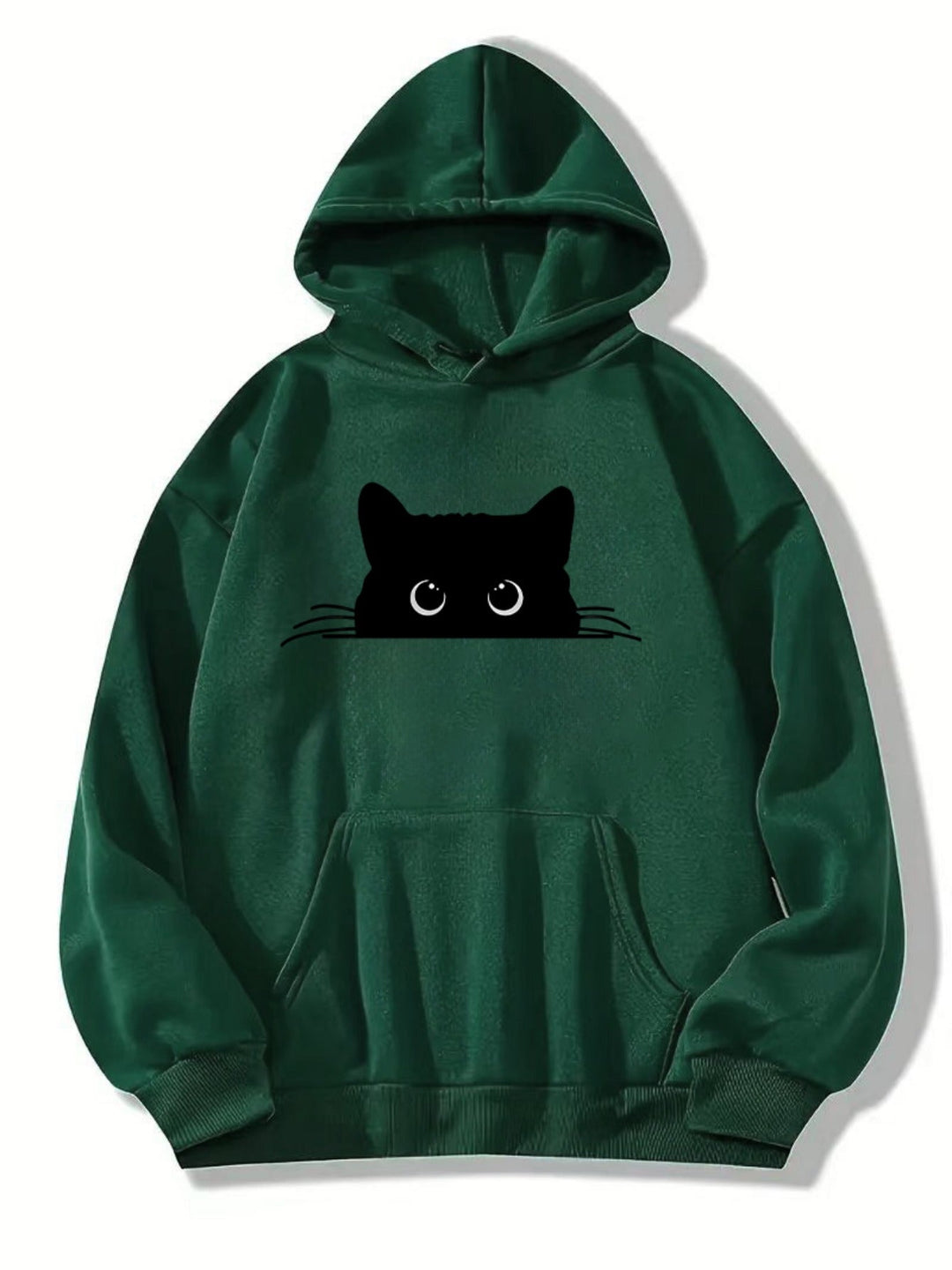 R&B | Sweat Pullover Hoodie mit Katzenprint und Kapuze für Frauen Perfekt für lässige Tage