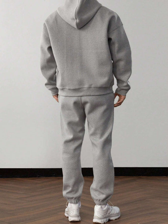 R&B | Unifarbener Kapuzenpulli und Hose für Herren