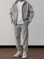 R&B | Unifarbener Kapuzenpulli und Hose für Herren