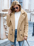 R&B | Damen Teddy Doppelreiher Mantel