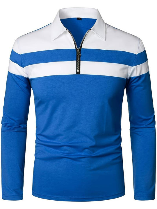 R&B – langärmliges poloshirt mit reißverschluss