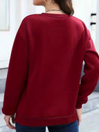 R&B | Jul Sweatshirt mit Print Baumwolle Goldener Weihnachtsbaum Design