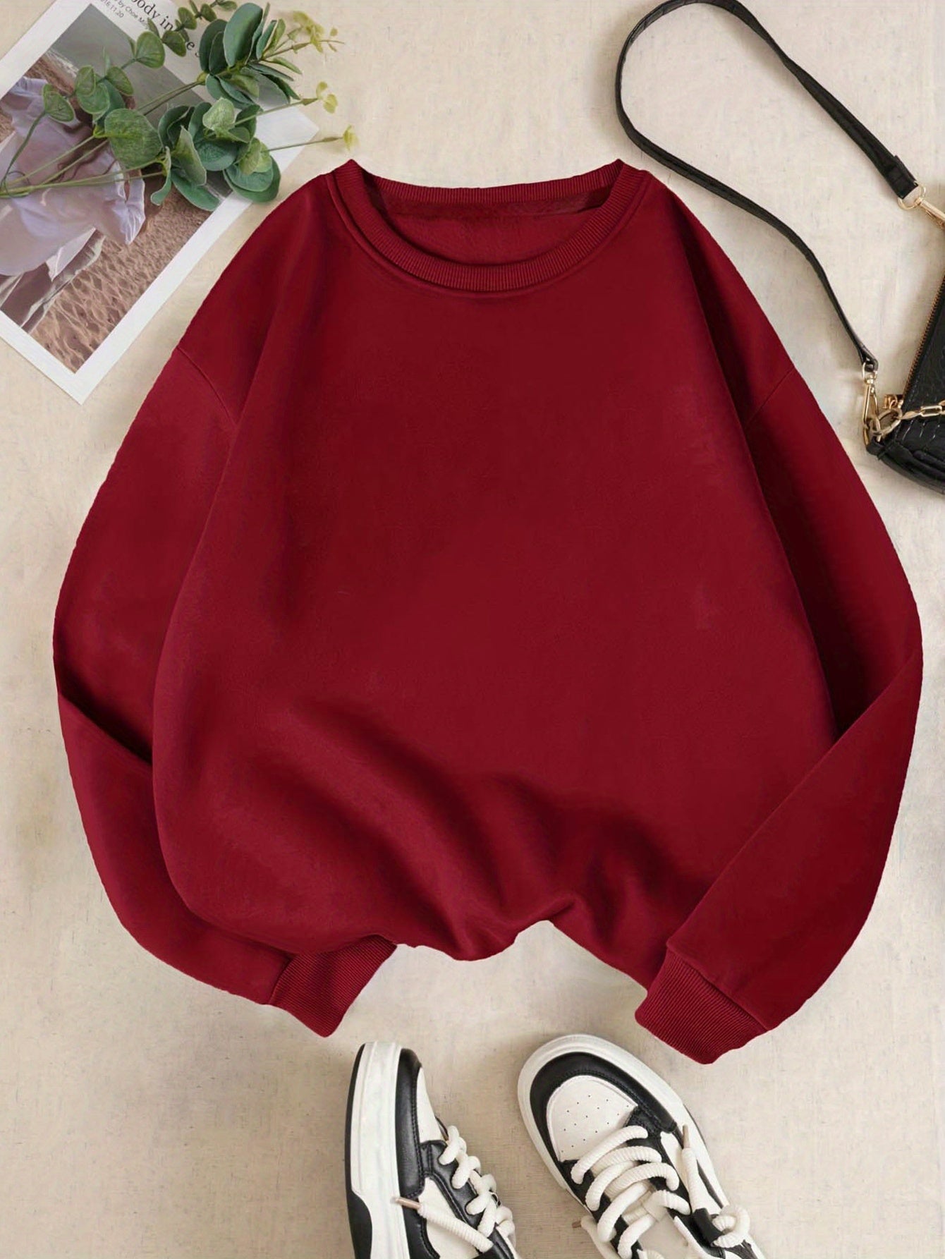 R&B | Jul Sweatshirt mit Print Baumwolle Goldener Weihnachtsbaum Design