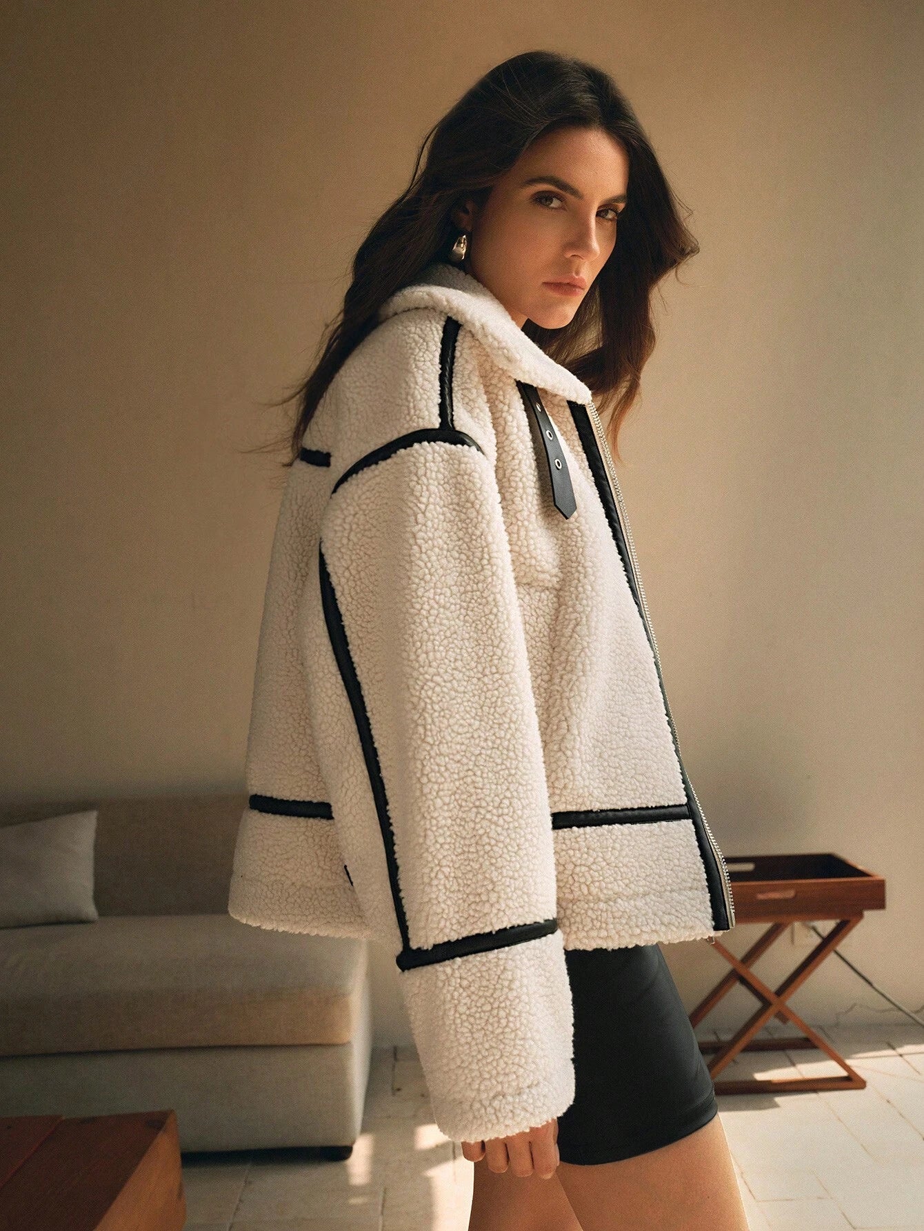 R&B | Damen Overized Sherpa Jacke