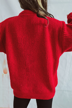 R&B | Lässiger Weihnachtsmann Weihnachtsbaum Patchwork WR&Bart Rundhals Pullover