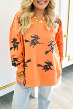 R&B| Casual Figur Bestickt Pailletten O-Ausschnitt Sweats