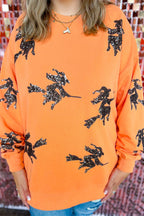 R&B| Casual Figur Bestickt Pailletten O-Ausschnitt Sweats
