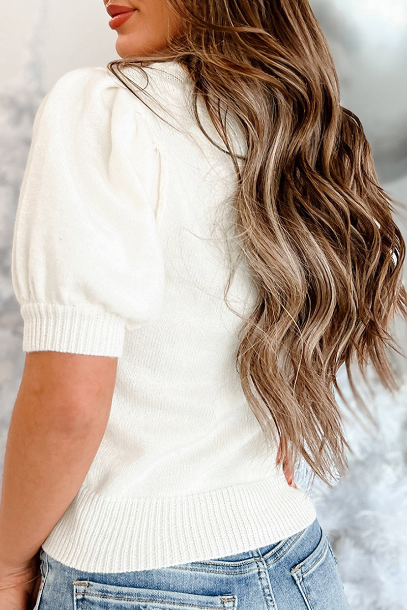 R&B | Lässiger Weihnachtsbaum Pailletten Patchwork Halber Turtleneck Pullover