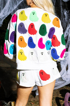 R&B| Lässig Täglicher Ghost Pocket Patchwork Kontrast O-Hals Langarm Zwei Teile