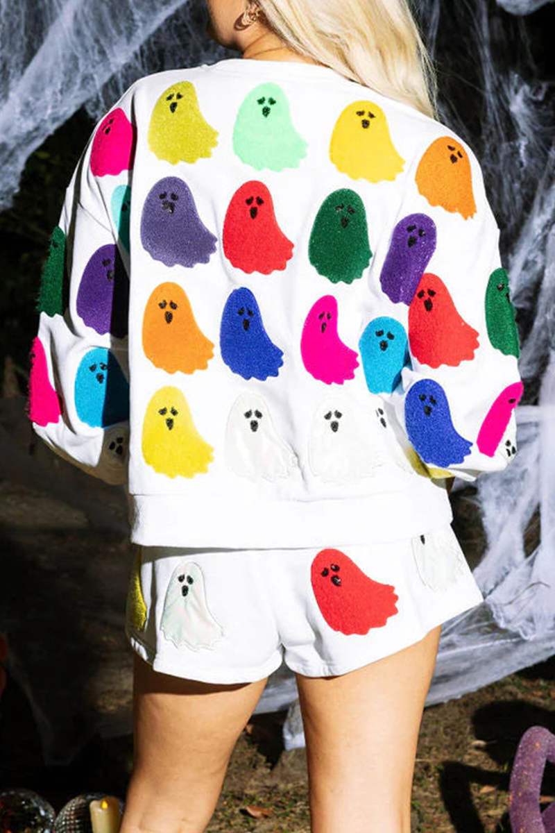 R&B| Lässig Täglicher Ghost Pocket Patchwork Kontrast O-Hals Langarm Zwei Teile