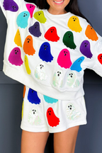 R&B| Lässig Täglicher Ghost Pocket Patchwork Kontrast O-Hals Langarm Zwei Teile