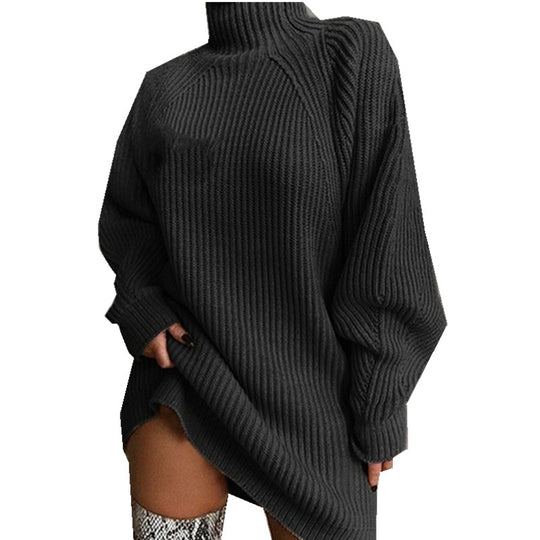 Damen Pullover mit hohem Kragen und Raglanärmeln R&B