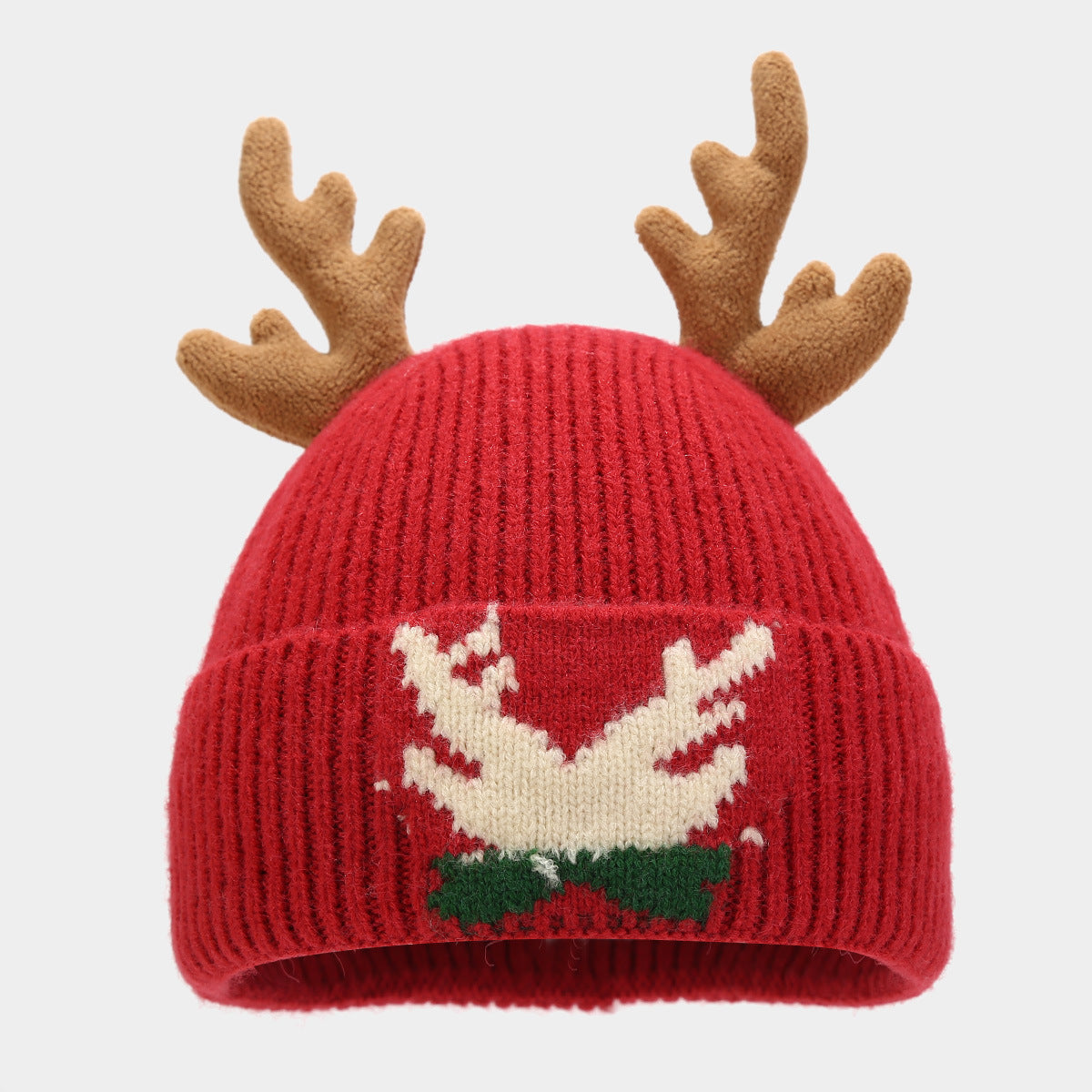 R&B | Weihnachtsrentier Geweih Schal Hut Handschuhe Dreiteiliges Set (3 Farben)