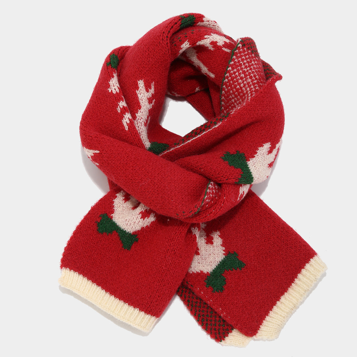 R&B | Weihnachtsrentier Geweih Schal Hut Handschuhe Dreiteiliges Set (3 Farben)