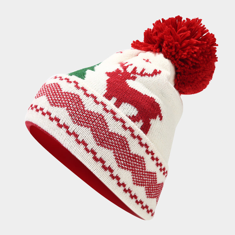 R&B | Weihnachtsrentiermuster Muster Mütze Schal Handschuhe Set (6 Farben)
