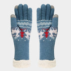 R&B | Weihnachtsrentiermuster Muster Mütze Schal Handschuhe Set (6 Farben)
