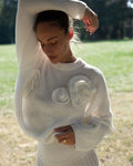 R&B | Gemütlicher 3D Rosenstrickpullover mit Lässiger Passform