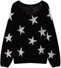 Damen stylischer Strickpullover mit Sternenmotiv R&B
