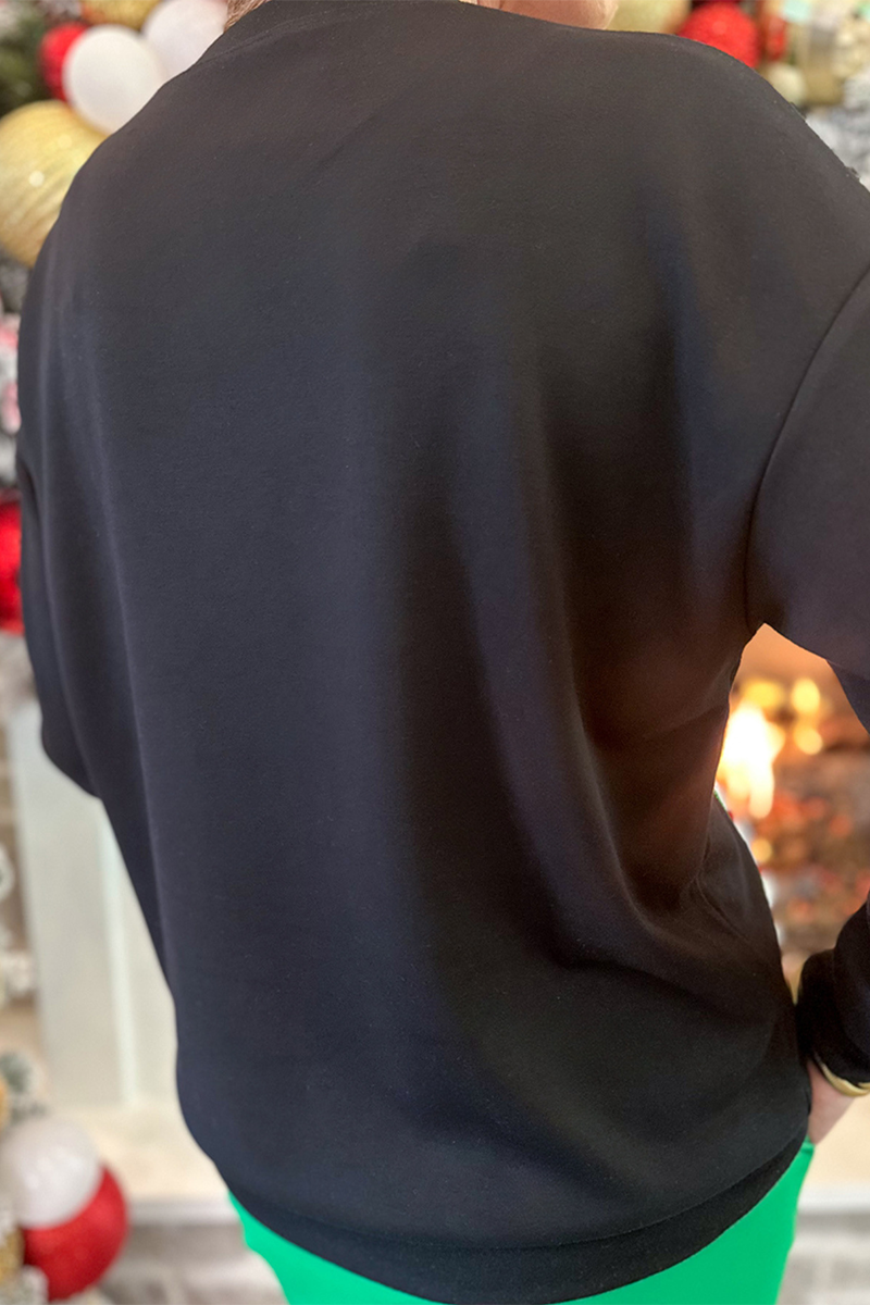 R&B | Casual Weihnachtsbaum Pailletten O-Hals Sweats