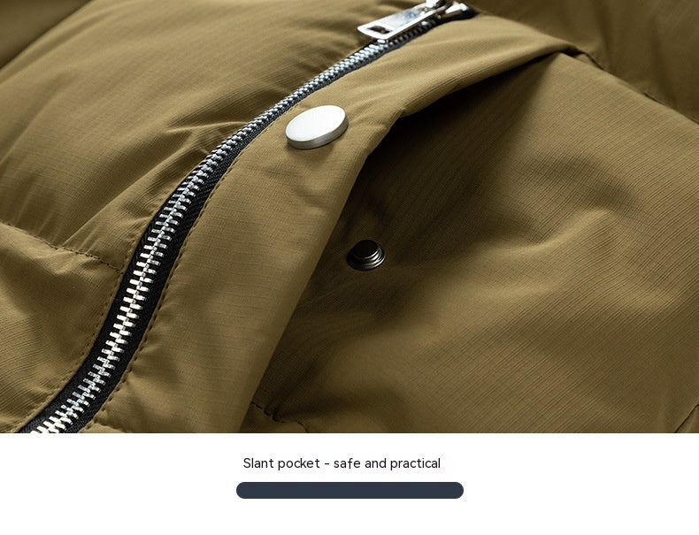 R&B | Herren Winterjacke aus Baumwolle mit Stehkragen - Warm und gefüttert, oversized