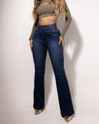 Damen Retro Schlagjeans