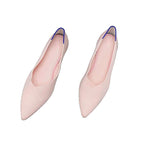 Damen spitz zulaufende Ballerinas aus elastischem Gewe